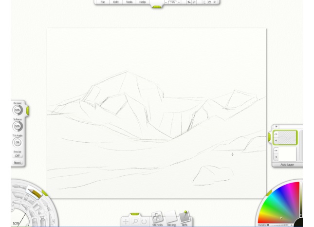 ����� ��������� �� ����������� �������� Wacom Intuos3 A5 Wide � ��������� ArtRage